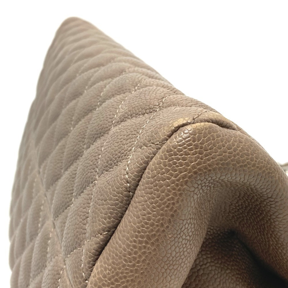 CHANEL Brown Caviar Leather Logo Shoulder Bag - Picture 8 of 12